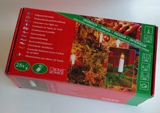 Lichterkette mit 25 Kerzen für innen warmweiß Weihnachten Dekoration