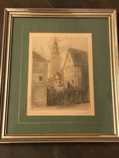 Altes Bild Zeichnung Vintage