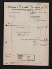 RIESA, Rechnung 1940, Riesaer Öl-Werke Einhorn & Co. Eistan-Firnis