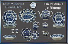 Enoch Wedgwood "Royal Homes of Britain"  teller platte blau schale England kanne