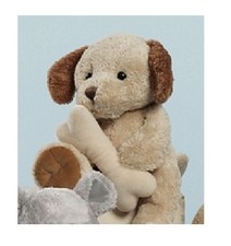 Plüsch Tier Hund mit Knochen