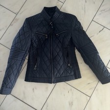 Biker Jacke Navy Blau Passt Gr