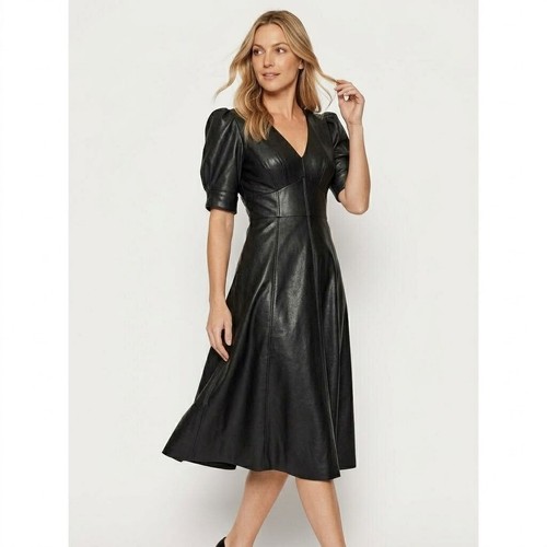 Damen kleid stylisch schwarz - damen,