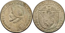 Panama 1/2 Balboa 1966  Silber 11,5 g Original Münze #PAL40
