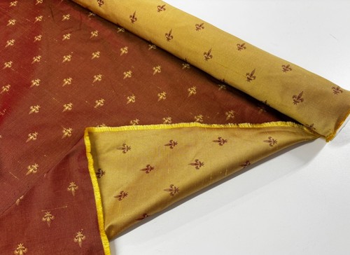 Seide jacquard stoff - jacquard, gold