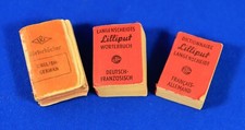 3x Mini Wörterbuch Französisch Englisch Lilliput Langenscheidt Klötzel 1930-1961