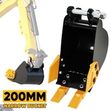 Tieflöffel Baggerschaufel Baggerlöffel für Minibagger 200mm M14 Grabenräumer DHL