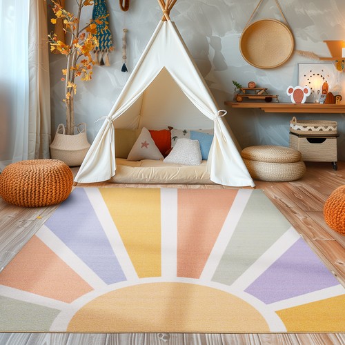 Kinderzimmer teppich sonnen - ,