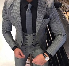 DESIGNER BUSINESS SUIT GRAU