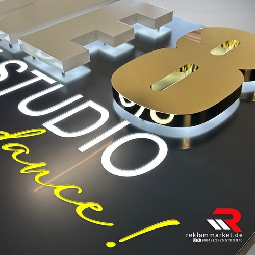 Led buchstaben wand logo - buchstaben,