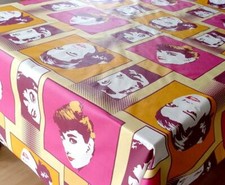 Meterware abwaschbar Tischdecke Baumwolle beschichtet 140cm breit, pop Art Rita