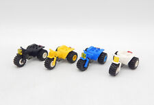4x Lego Zubehör Motorrad Trike - schwarz gelb blau weiß