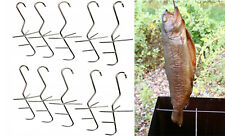 10x RäUCHERHAKEN ,Haken zum Fischen Fisch Raucherhaken fleischhaken Räucherei DE