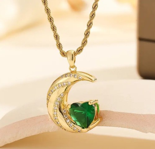 Goldene mond halskette - goldene,