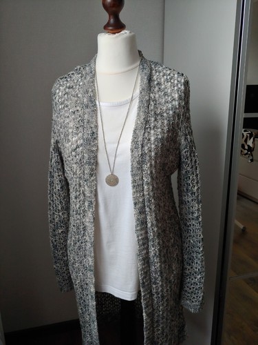 Lange strickjacke häkellook - strickjacke,