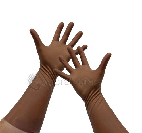 Braune latex gummi handschuhe - braune,