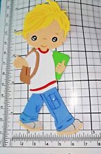 Kartenschmuck- Stanzteile -Schulanfang Junge Schuljunge Einschulung