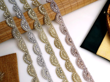 Strass Spitzenborte Modedesigner Metallic Spitze Kostüme & Kunstbedarf Nähen