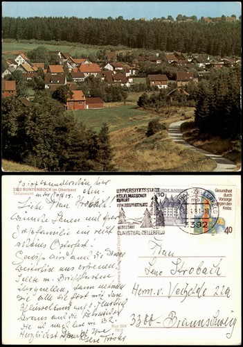 Ansichtskarte buntenbock - ansichtskarte,