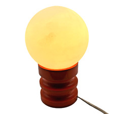 Vintage Zicoli Deutschland Tischlampe / Nachttischlampe mit Opalglas-Kugel 553
