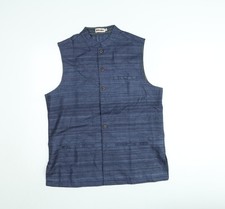 Fabindia Herren Weste Blau