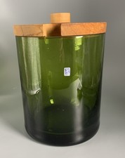 Große Bowle Topf; Zwiesel; Holzdeckel; Kapazität 4.5L: D17.7cm, H22.5cm