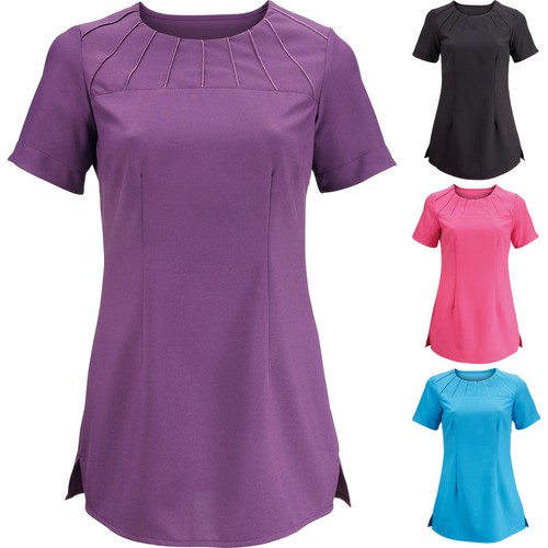 Damen frauen satin trim tunika - damen,