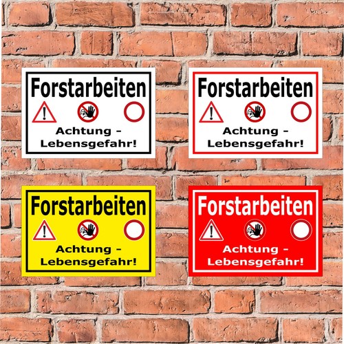 Schild forstarbeiten - schild,