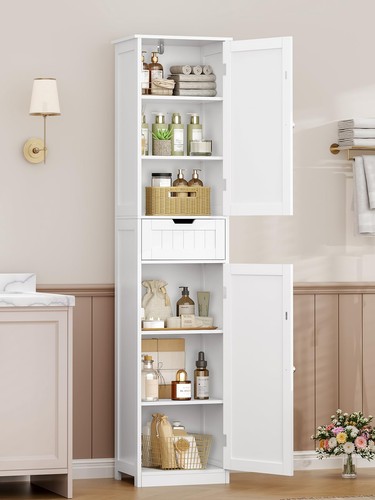 Badezimmerschrank schmal weiß - badezimmerschrank,