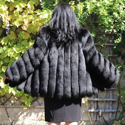 Pelzjacke blaufuchs pelzmantel - pelzjacke,