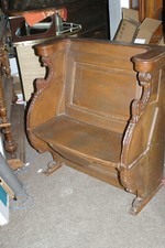 Sitzbank Historismus Volkskunst Kirchenbank Chorgestühl Bank Antike Sitzbank