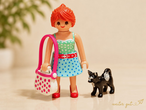 Playmobil frau mit chihuahua - frau,