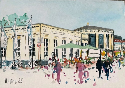 Aquarell aachen - :, "aachen