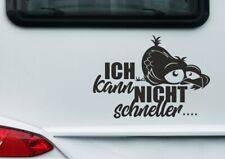 Wohnmobil Aufkleber Auto WOMO Camping kann nicht schneller Rabe Fun Faul  48