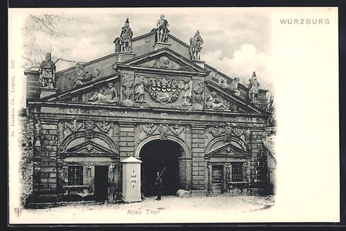 Ansichtskarte würzburg altes - ansichtskarte, würzburg,