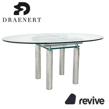 Draenert Glas Esstisch Silber