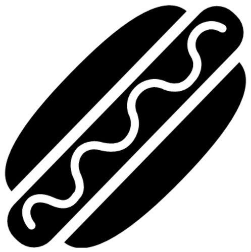 Hot dog vinyl aufkleber - vinyl,