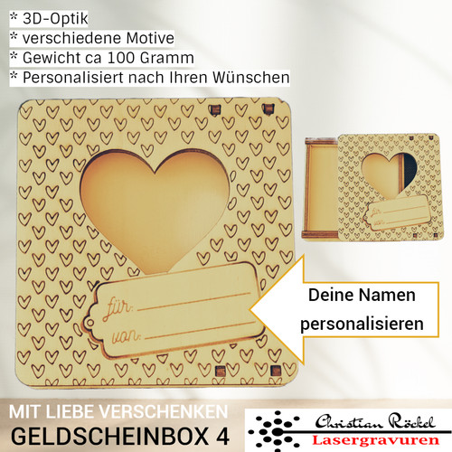Geldbox holz geldgeschenk - holz,