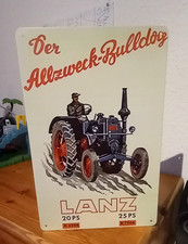 Blechschild lanz bulldog - blechschild,