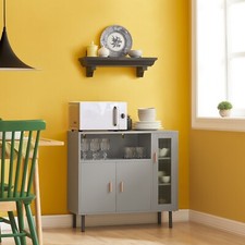 SoBuy Ausverkauf Küchenschrank Mikrowellenschrank Sideboard Buffet FSB82-HG