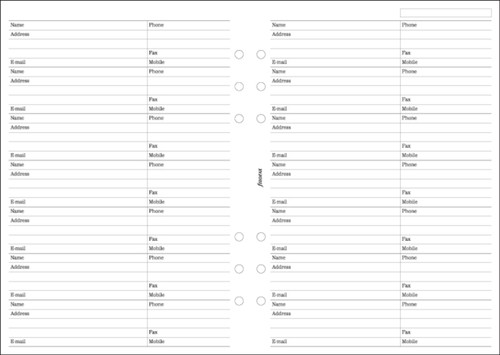 Filofax name address - name,,