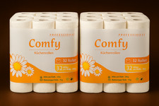 Comfy Küchenrollen 32 Rollen 3-lagig | Haushaltspapier saugstark & reißfest