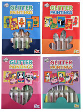5 x Sandbilder Glitzer Set Glitzerbilder gestalten Kreativset Basteln Kinder 