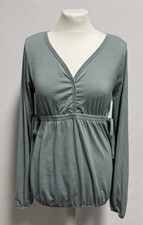 Damen langarm Wickelbluse Gr