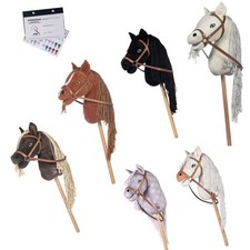 Hobby Horse Steckenpferd mit Trense und Pferdepass zum Ausfüllen