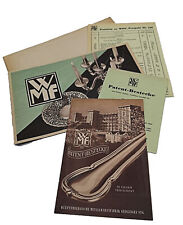 2 Wagenfeld WMF Katalog Prospekte mit Preisliste von 1951/52 Rarität 