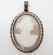 19 Jhd Antiker Silber Anhänger - Göttin Diana - Dianakopf - (172)