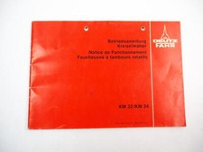 Deutz Fahr KH22 KM24 Kreiselmäher Betriebsanleitung Bedienungsanleitung 1979