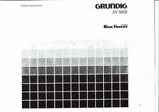 Grundig  Bedienungsanleitung user manual owners manual  für XV 5000 deutsch Copy
