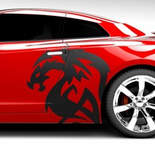 Drachen Seitendekor Set Abstrakt Tribal Ornament Dekor Auto Aufkleber #1402-90